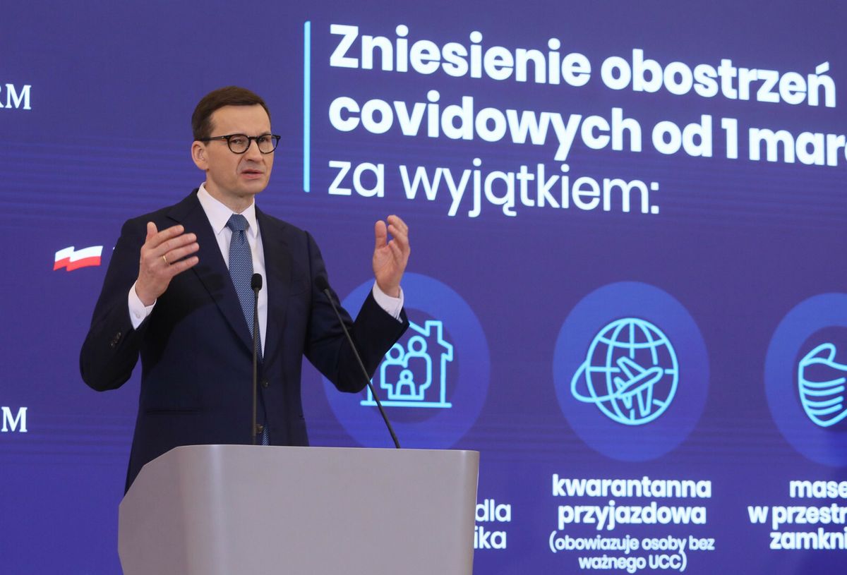 Konferencja premiera Mateusza Morawieckiego w sprawie znoszenia obostrzeń