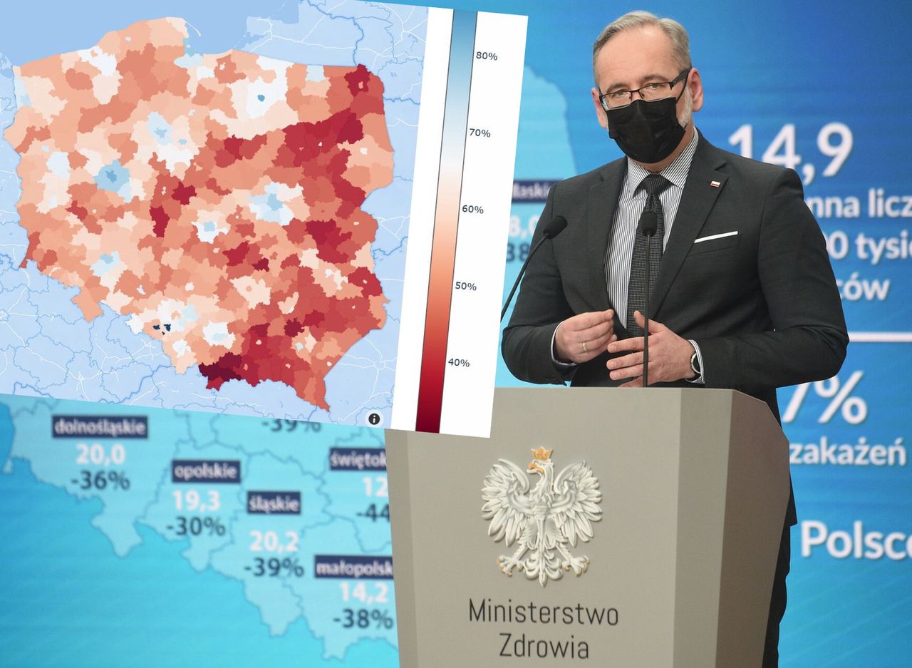 Koronawirus w Polsce. Czwarta fala epidemii może mieć swój początek w niezaszczepionych regionach wschodniej Polski oraz na Podhalu. Szacuje się, że tam odporność populacyjna jest najniższa