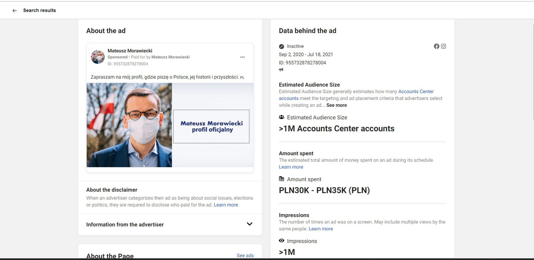 Najwięcej - od 30 do 35 tys. zł premier zapłacił za promocję postu, w którym zapraszał do śledzenia swojego profilu na FB.