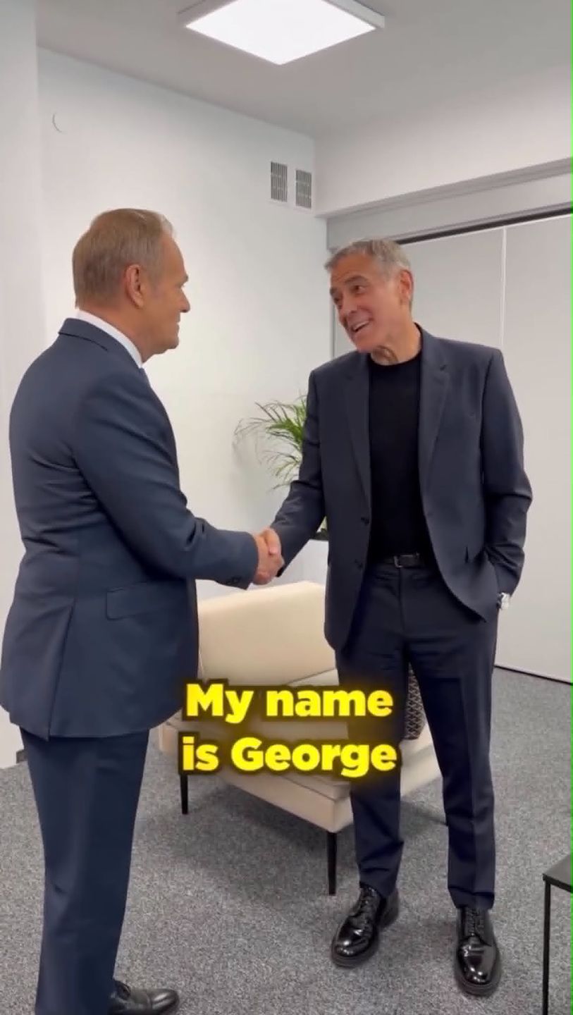George Clooney, Donald Tusk
