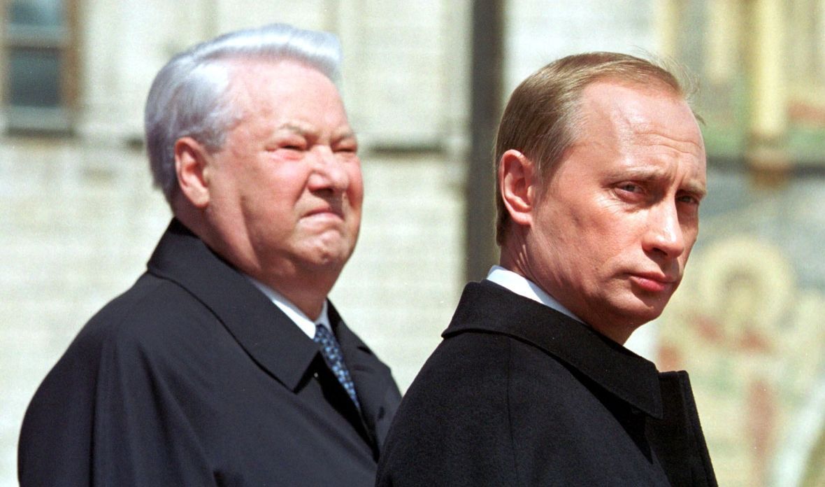 Borys Jelcyn i Władymir Putin. 7 maja 2000 roku 