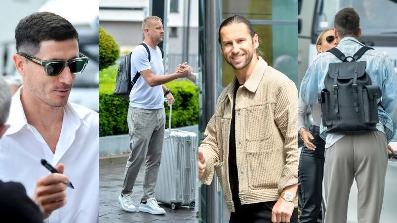 Piłkarze reprezentacji Polski w drodze na zgrupowanie