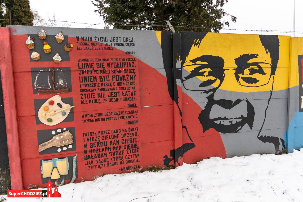 Chodzieskie murale, Chodzież, mural, ceramika, grafika