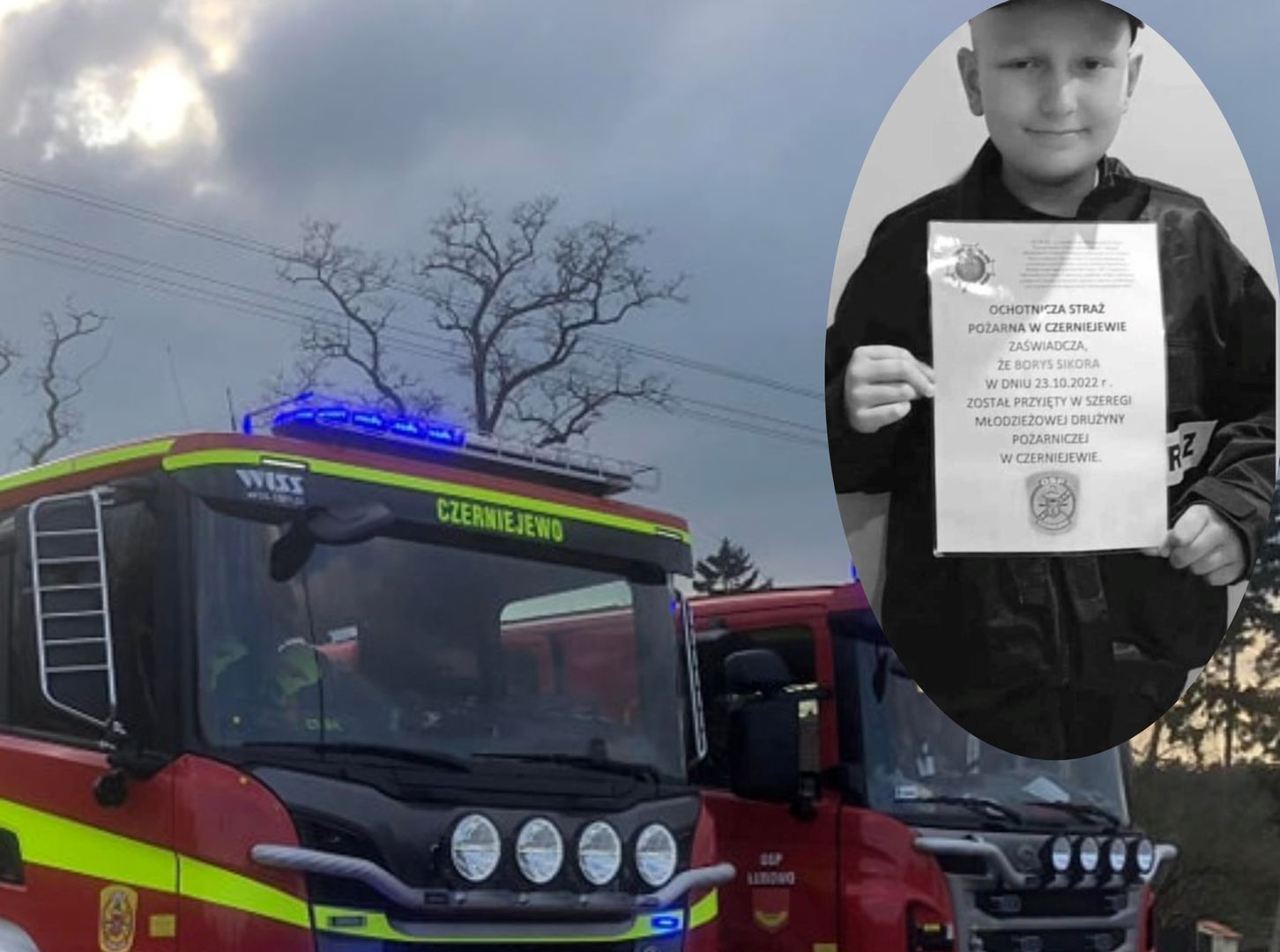 Smutek u strażaków. 12-letni Borys przegrał walkę z nowotworem