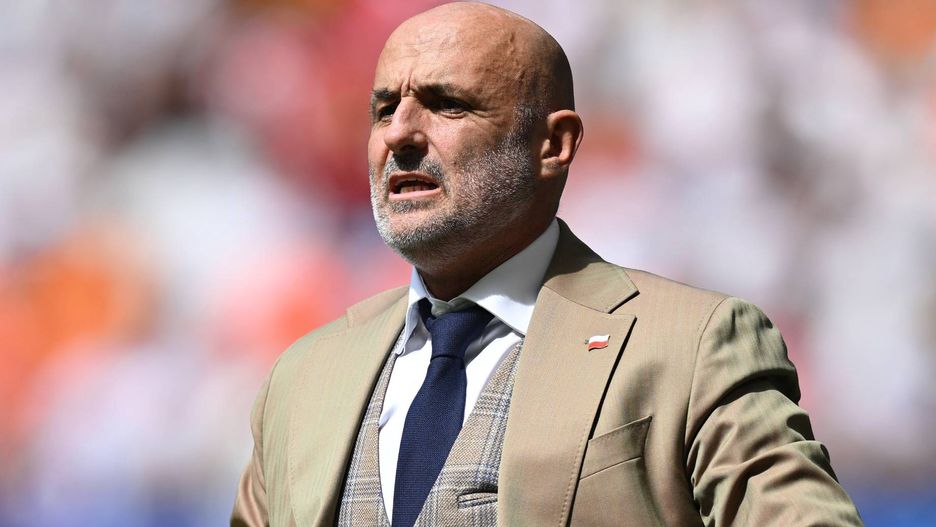 Michał Probierz na meczu Polska-Holandia na Euro 2024