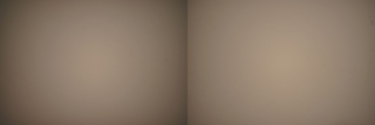 Winietowanie; przysłona f/2,8: z lewej Sony z prawej Canon