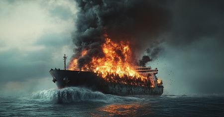 Płonący statek grozi katastrofą ekologiczną – Indie w wyścigu z czasem na Morzu Arabskim