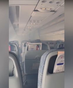 Dym na pokładzie samolotu. Przerażające nagranie świadka