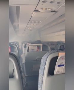 Dym na pokładzie samolotu. Przerażające nagranie świadka