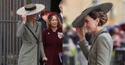 Księżna Kate walczy ze zrywanym przez wiatr kapeluszem w drodze na uroczystość powitania głowy Kościoła Anglikańskiego (ZDJĘCIA)