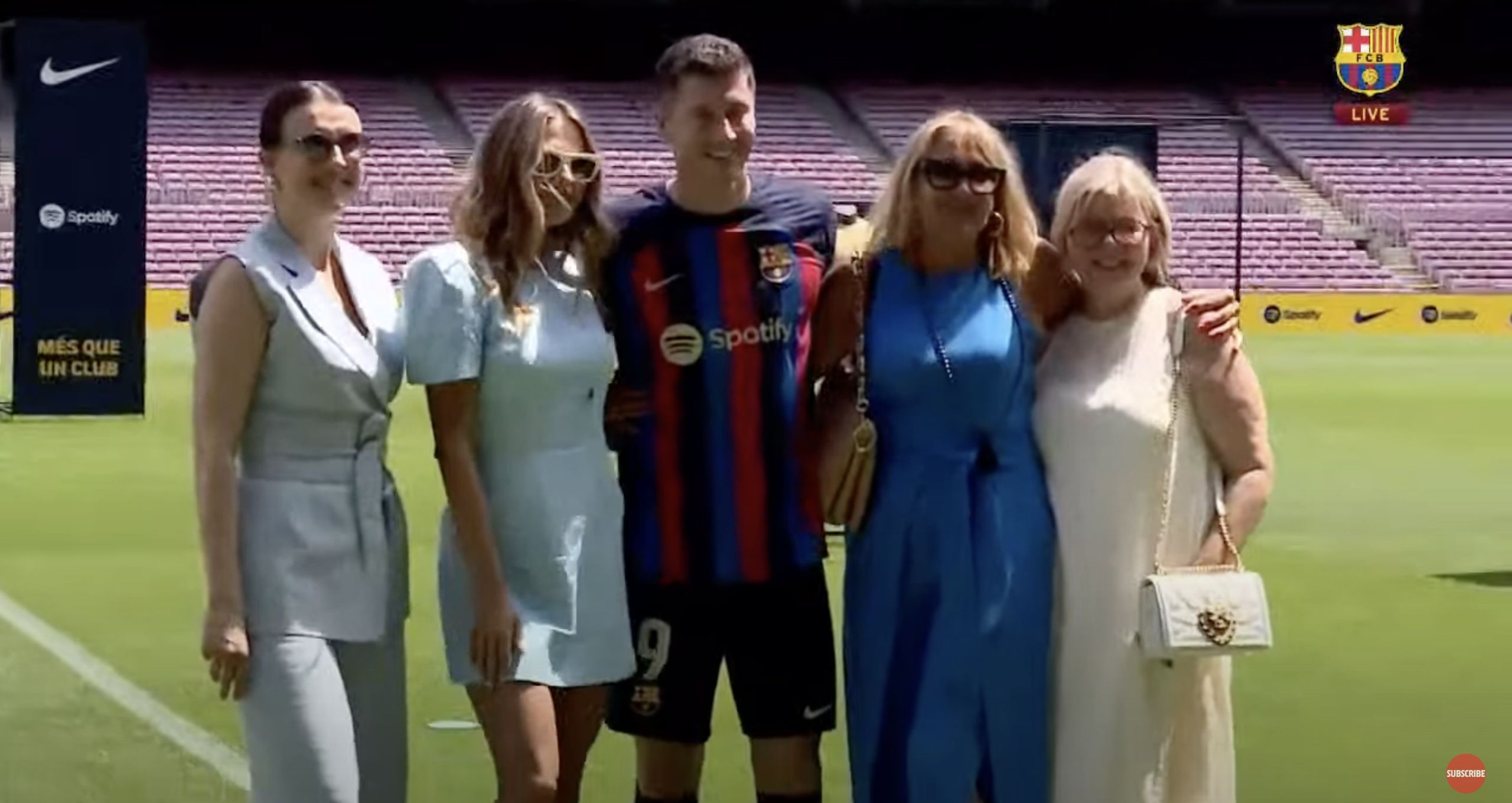 Lewandowscy na Camp Nou