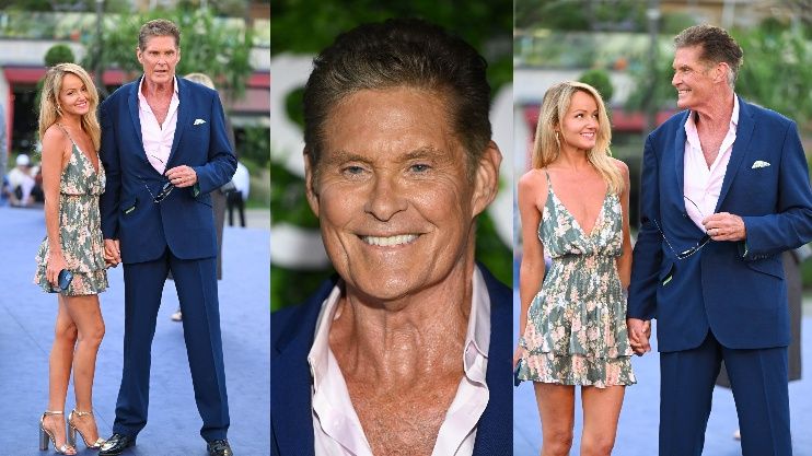 69-letni David Hasselhoff i jego młodsza o 27 małżonka na festiwalu