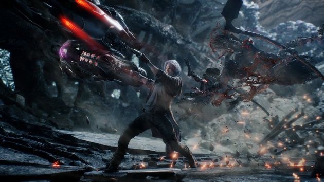 Devil May Cry 5 - strzelanie do demonów