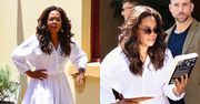 Chuda jak przecinek Oprah Winfrey wyłania się z hotelu w Sydney. Ostatnimi czasy schudła PONAD 20 KILOGRAMÓW (ZDJĘCIA)