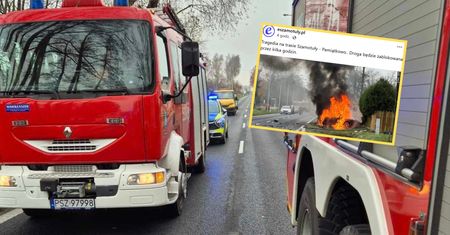 Zderzyli się z cysterną. Auto stanęło w płomieniach. Nie żyją dwie osoby