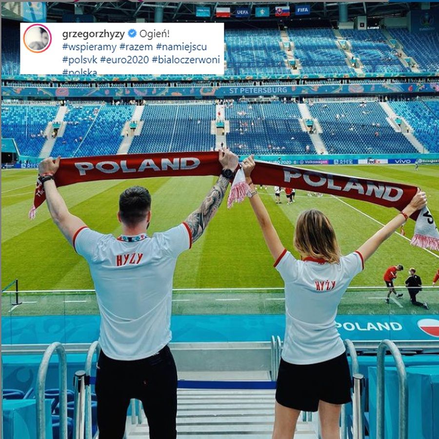 Grzegorz Hyży i Agnieszka Hyży kibicują polskiej reprezentacji na Euro 2020