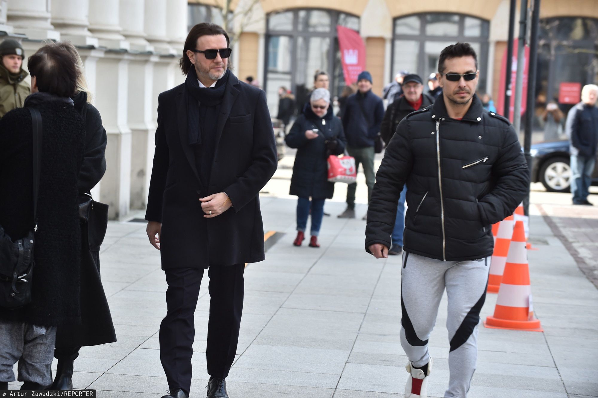 Marcin Łopucki na pogrzebie Pawła Królikowskiego