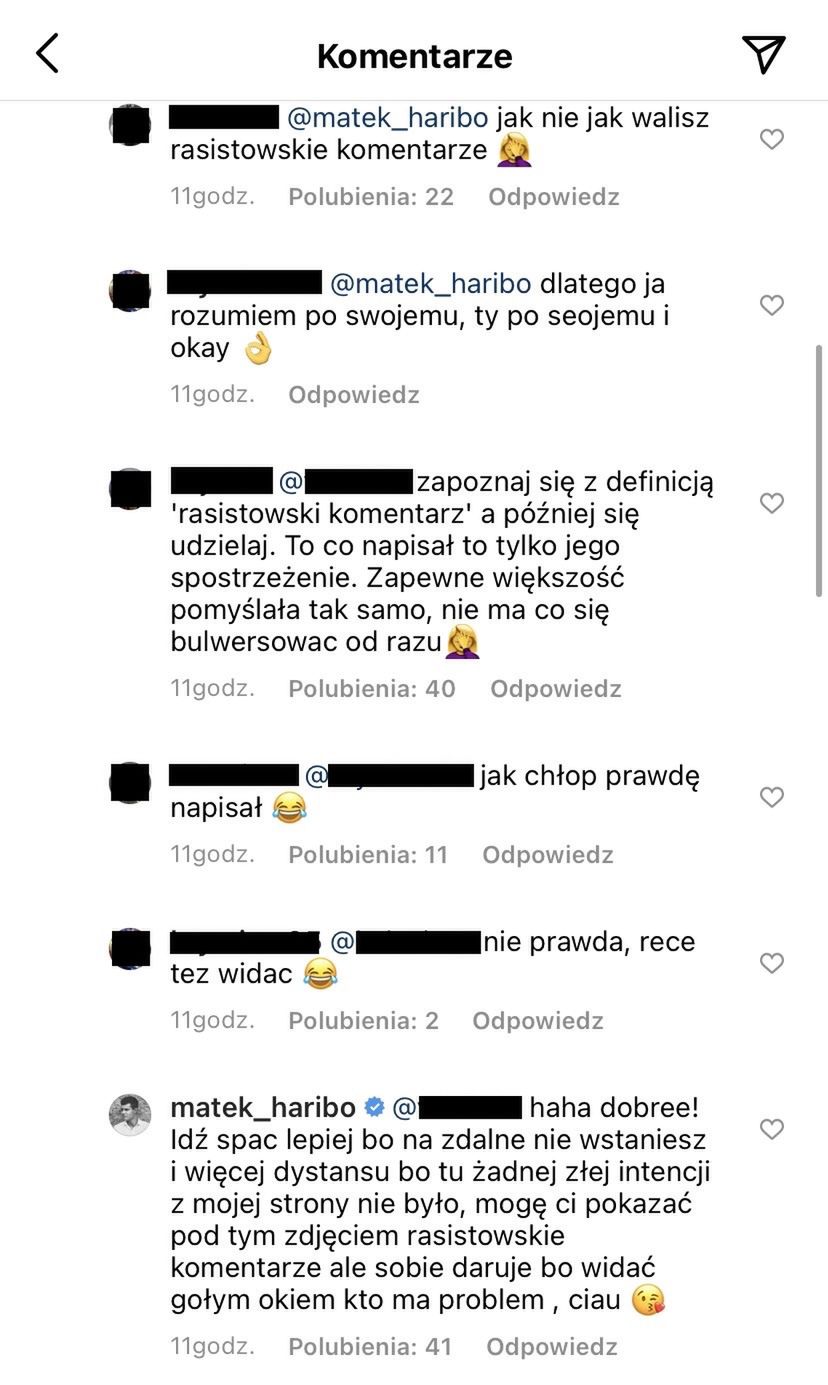 Komentarze pod zdjęciem Wiktorii Gąsiewskiej
