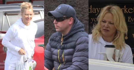 Rześka Pamela Anderson dostarcza PIĄTEMU MĘŻOWI ciepły posiłek do pracy (ZDJĘCIA)