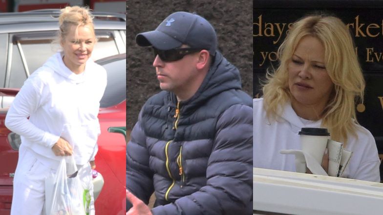 Rześka Pamela Anderson dostarcza PIĄTEMU MĘŻOWI ciepły posiłek do pracy (ZDJĘCIA)