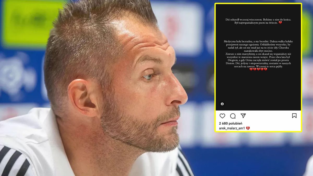 Na zdjęciu: Arkadiusz Malarz, w ramce: wpis na Instagramie