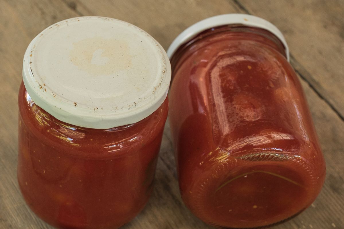 Tomatoes from a jar for the winter