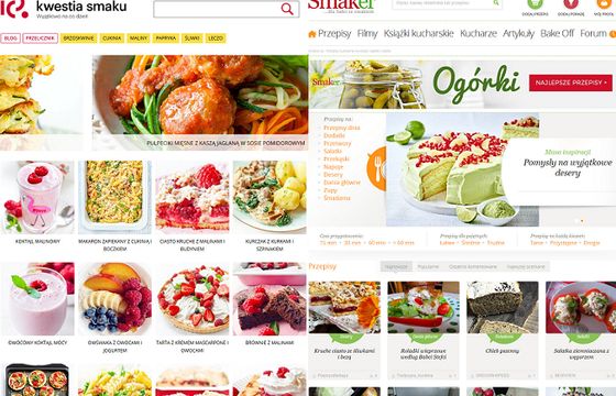 Smakosze na czele, Aniagotuje i Mojewypieki z dużymi wzrostami (TOP10 stron kulinarnych)