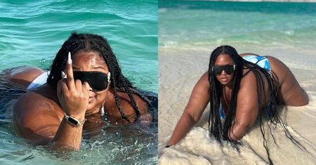 Lizzo z dumą prezentuje bujne kształty w skąpym bikini, pluskając się w oceanie (ZDJĘCIA)