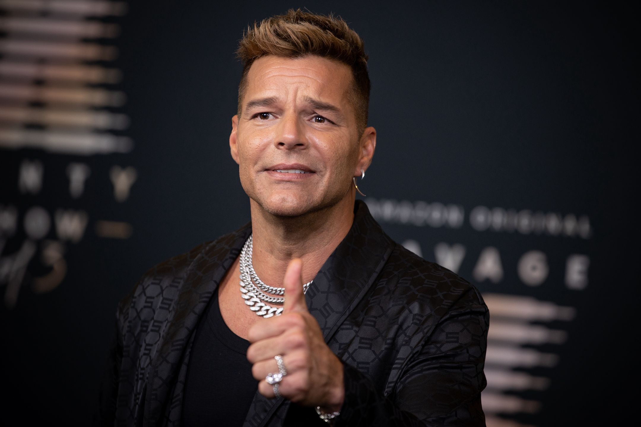 Ricky Martin na pokazie Savage x Fenty