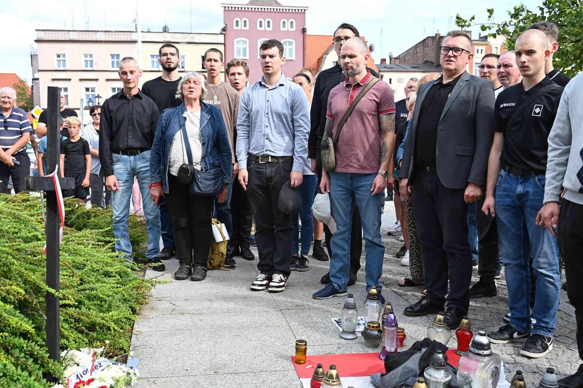 13 lipca 2025 r. mieszkańcy Nowego i okolic protestowali przeciwko polityce migracyjnej Polski