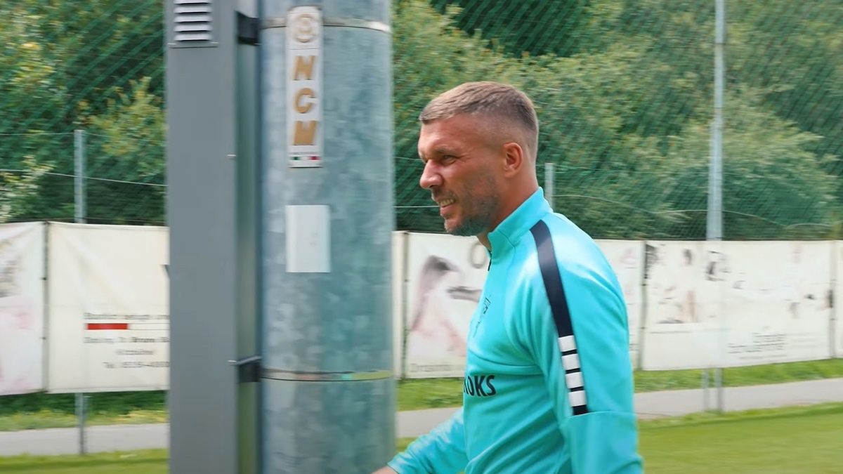 Lukas Podolski na zgrupowaniu Górnika Zabrze
