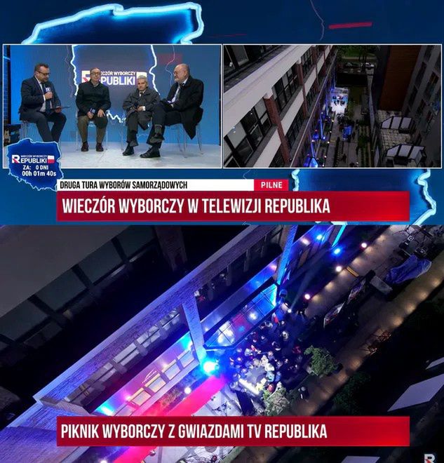 Takie "tłumy" były przed siedzibą TV Republika