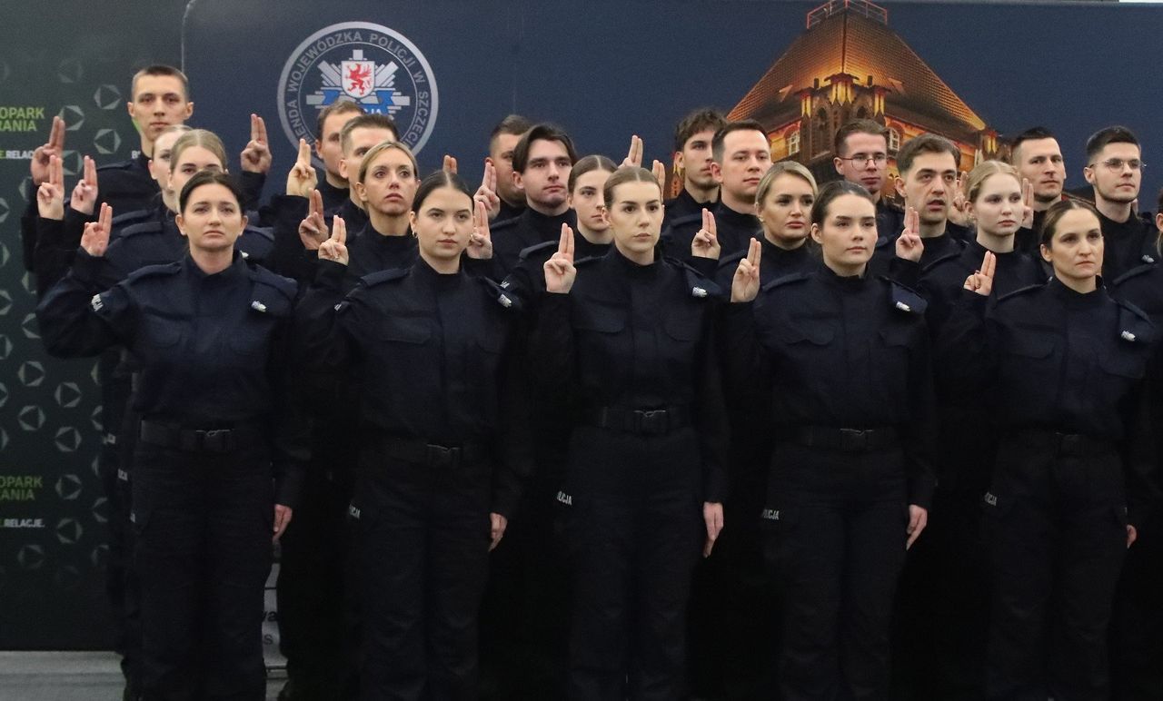 Szczecin: Uroczyste ślubowanie 45 nowych policjantów
