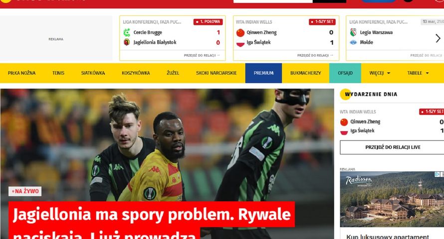 Interia Sport i Sport.pl przed WP SportowymiFaktami, na czele Onet