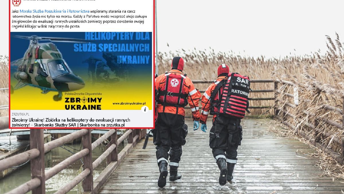 Ratownicy zbierają na helikopter dla Ukrainy