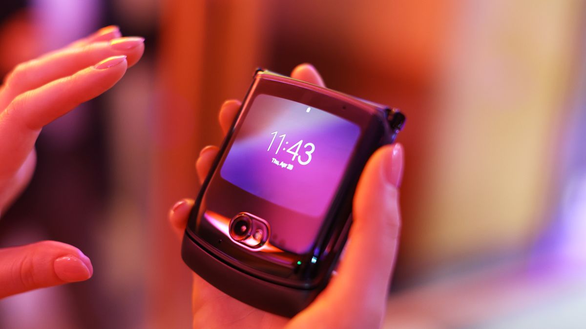 NEW YORK, NEW YORK - APRIL 29: A view of the Motorola razr as  Vogue and Motorola razr Celebrate The Last Friday In April at Katz's Delicatessen on April 29, 2022 in New York City. (Photo by Dimitrios Kambouris/Getty Images for Vogue)