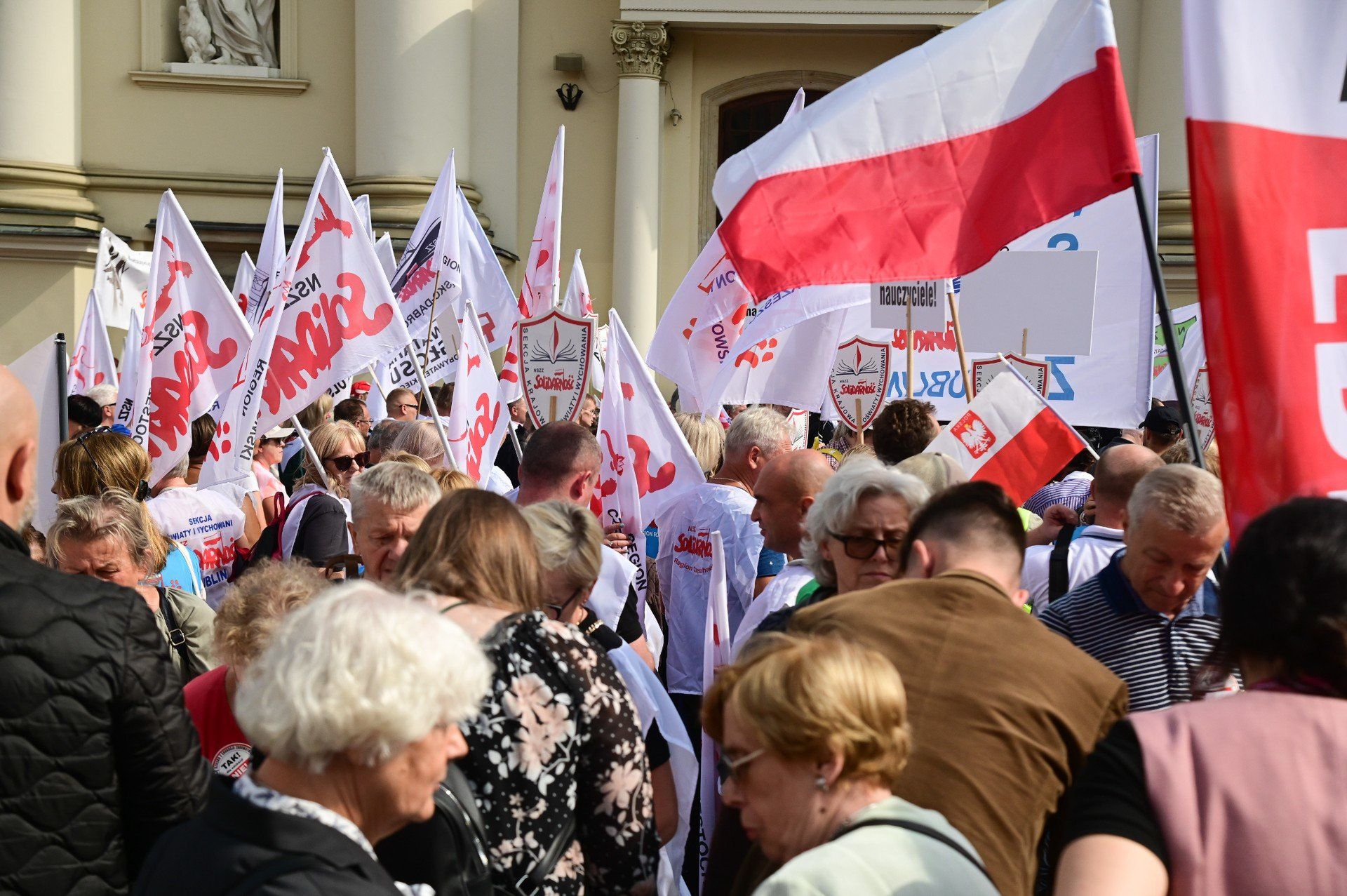 Protest nauczycieli w Warszawie