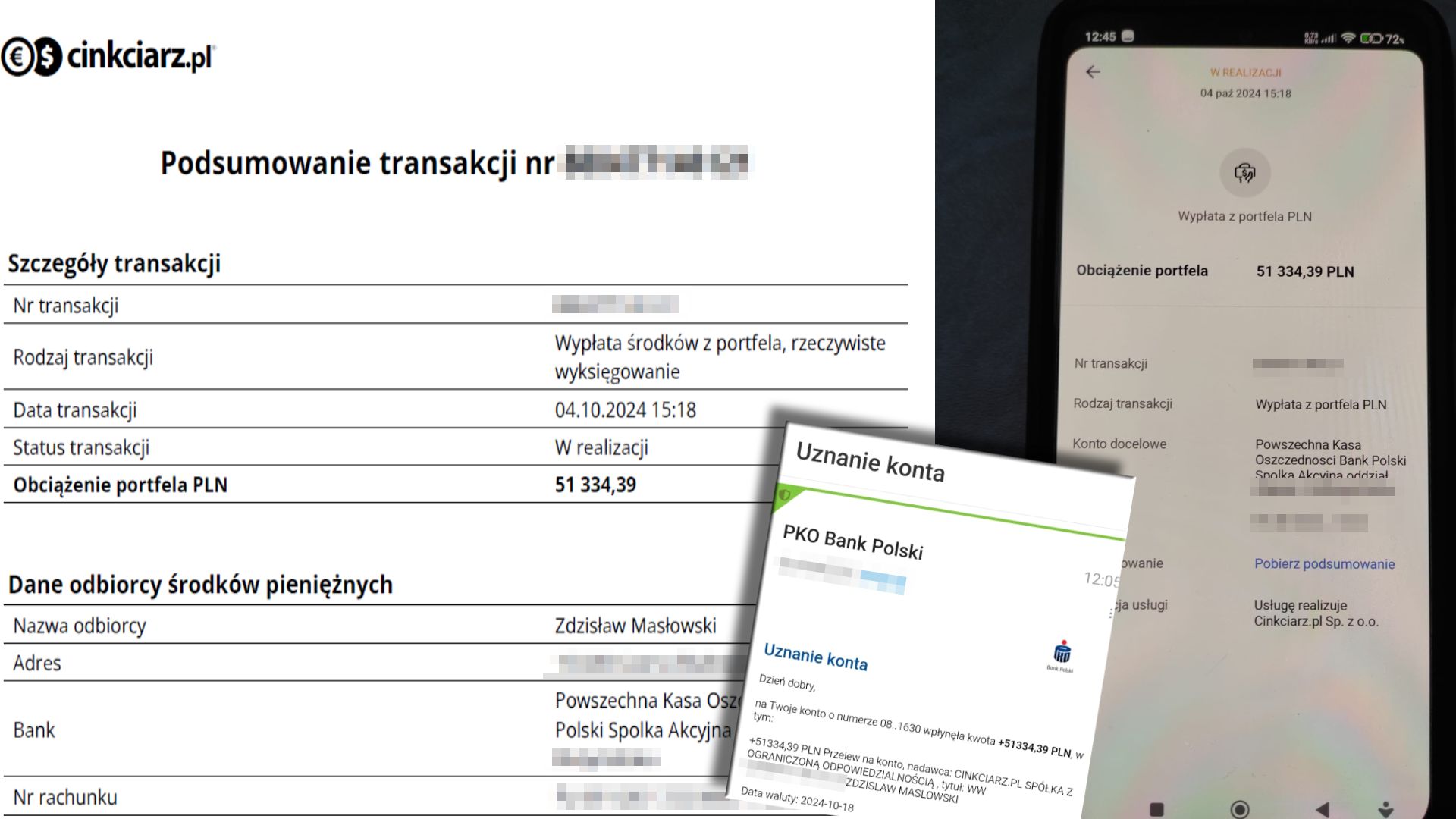 Przelew od Cinkciarza