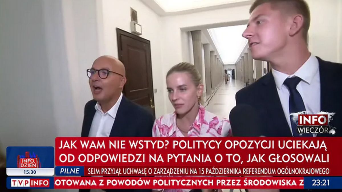 Poseł Kropiwnicki (PO) ma stały tekst do wysłanników TVP Info