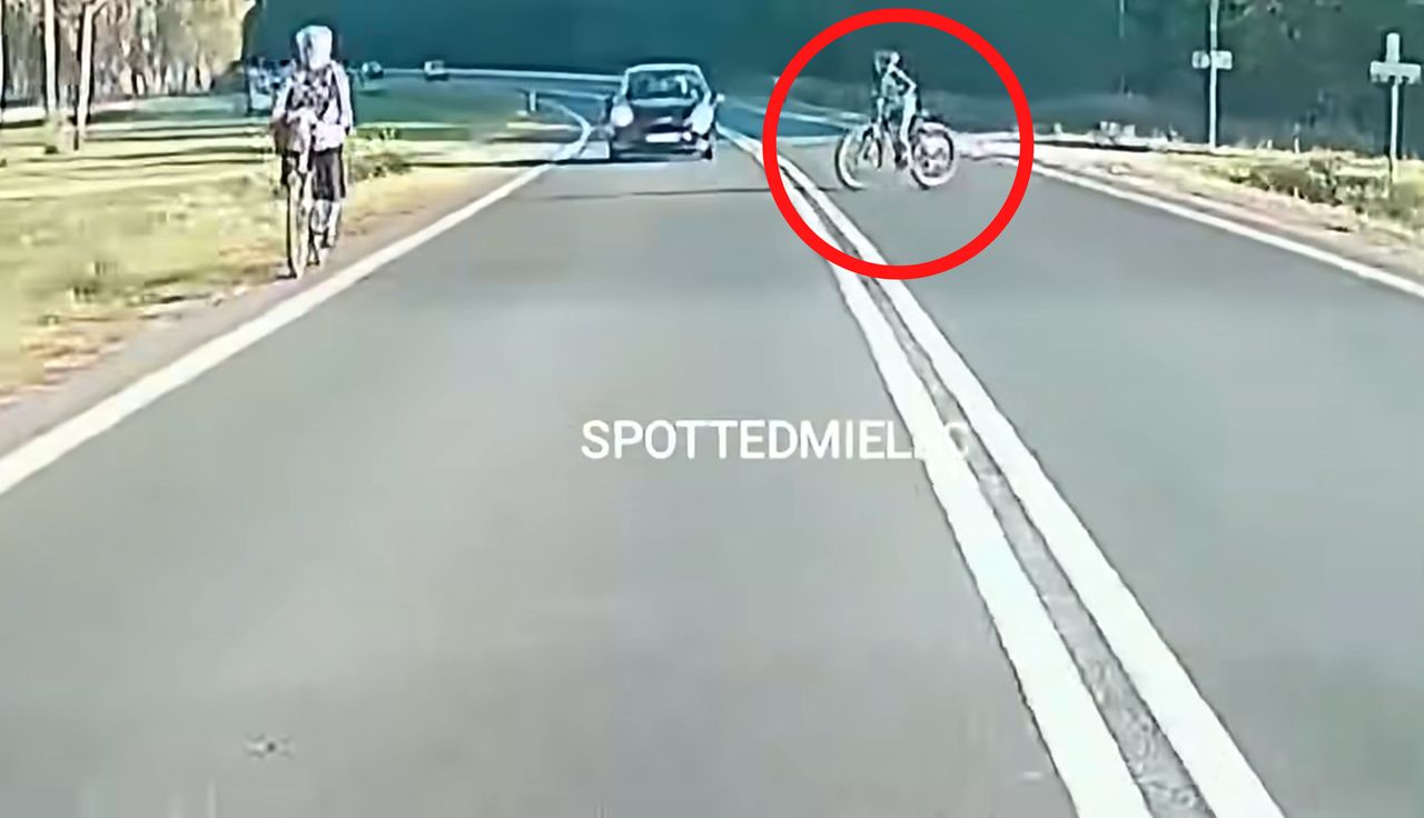 Porażające ujęcia. Chłopiec nagle wyjechał. Nagrało się