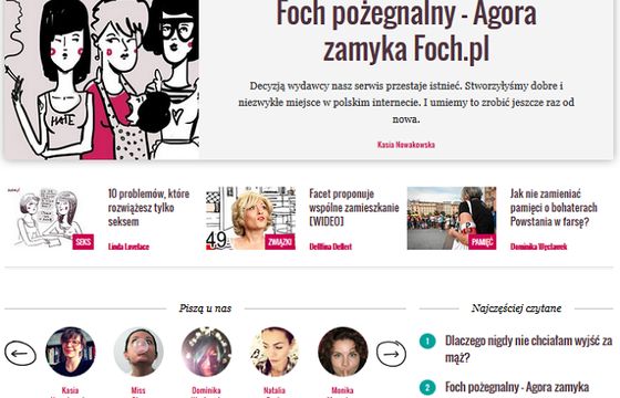 Agora zamyka serwis Foch.pl, użytkowniczki protestują. „Czas skupić się na innych projektach”