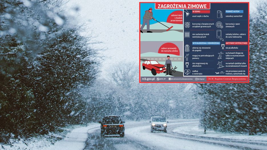 Zima w Polsce 2023. Na co uważać? RCB wskazuje