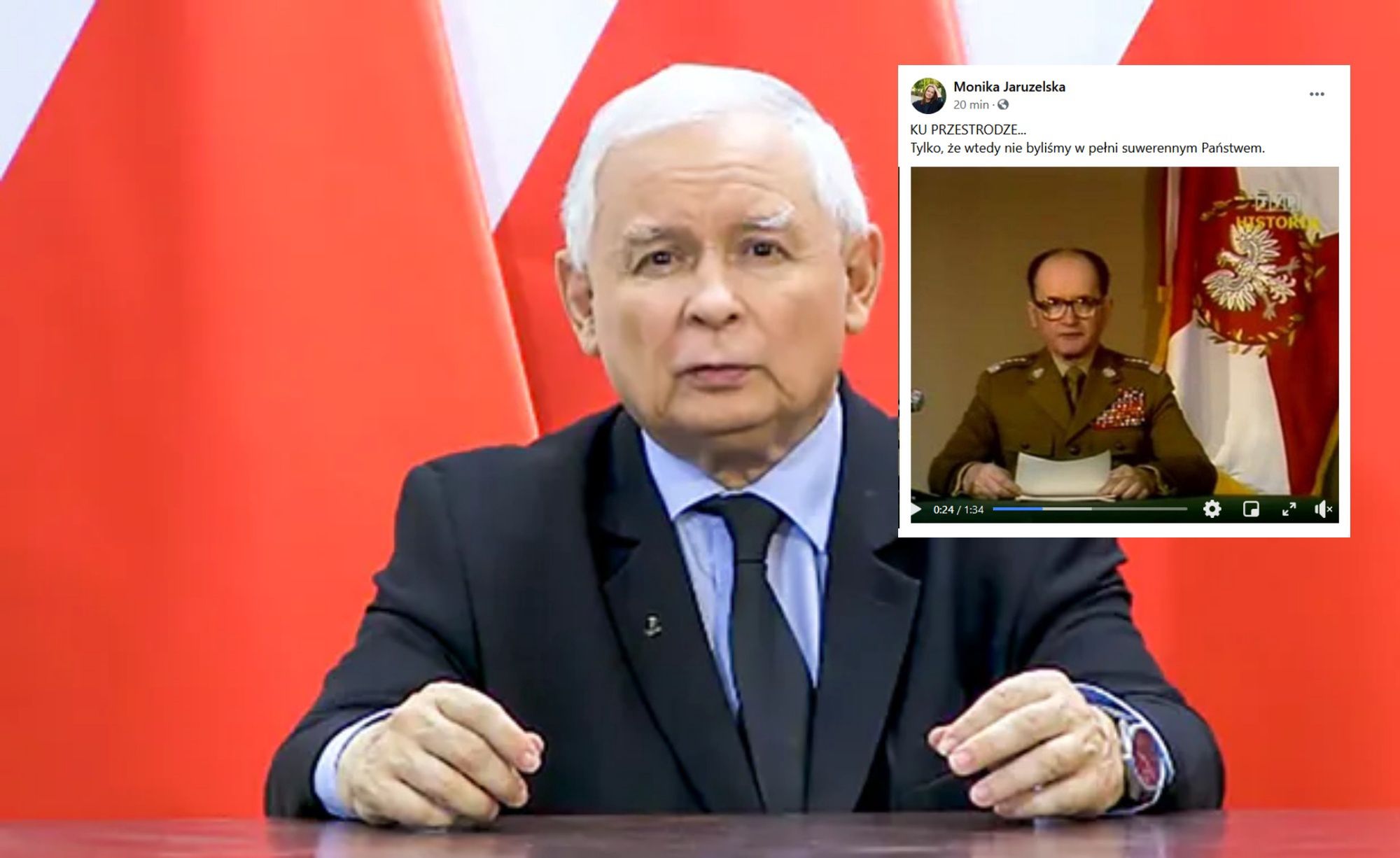 Monika Jaruzelska porównała Kaczyńskiego do swojego ojca