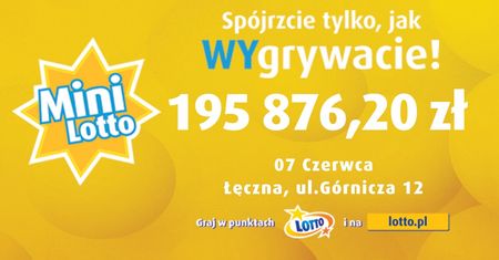7 czerwca padła wygrana w Łęcznej w Mini Lotto