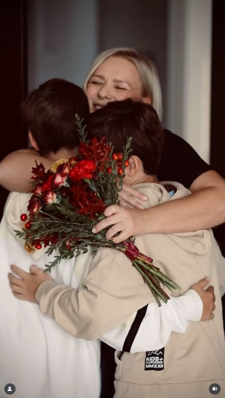 Aneta Zając z synami