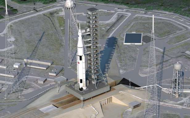 Artystyczna wizja rakiety SLS (Fot. NASA.gov)