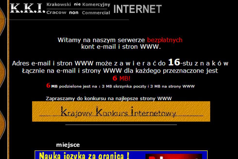 Od KKI.net.pl do Gmaila i Yandeksu. Jak moje maile opowiadają historię Internetu?