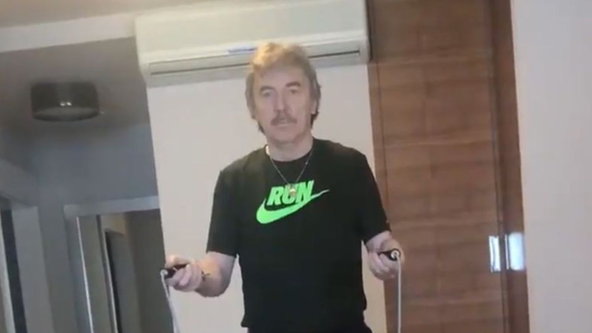 Zbigniew Boniek na skakance