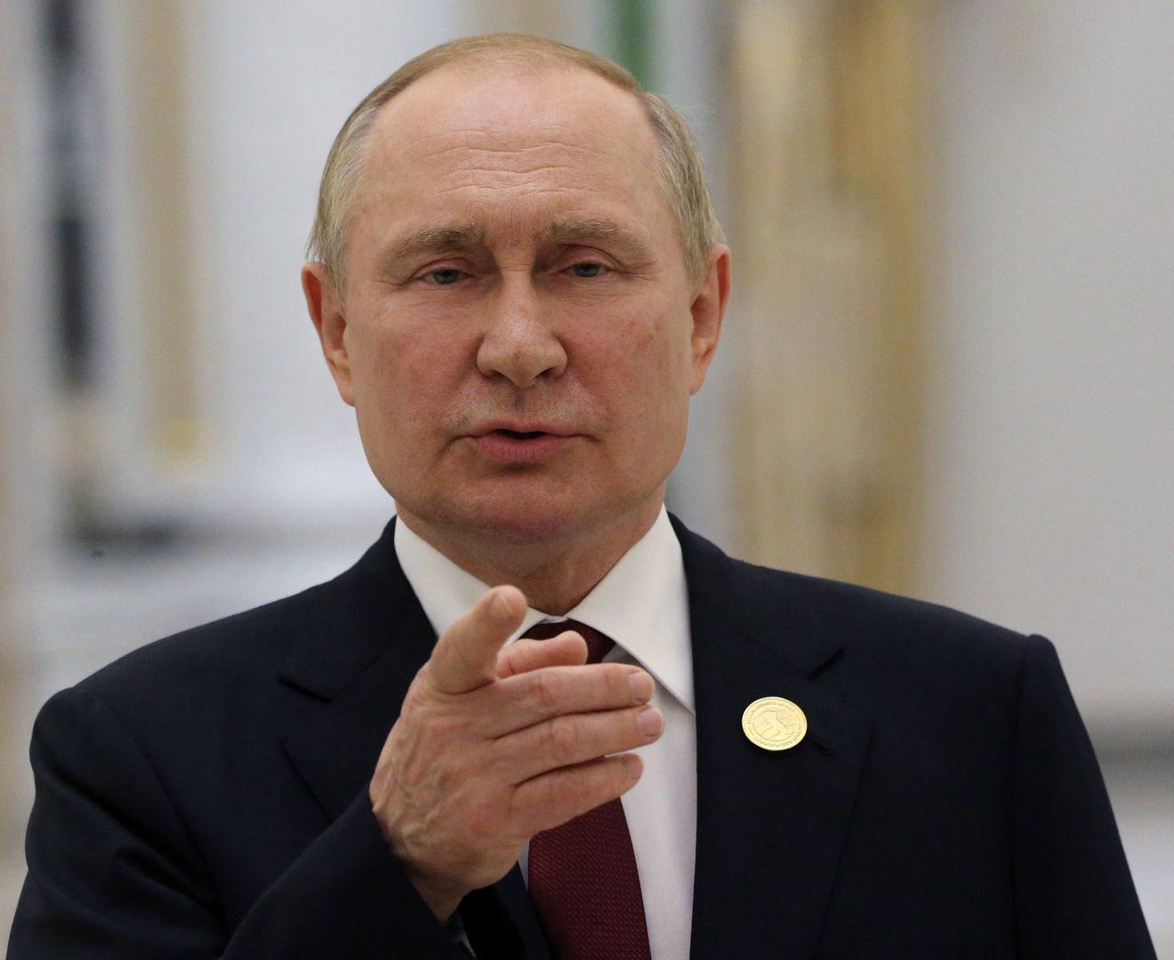 Russian President Putin To Attend VI Caspian Summit In Ashgabat
ASHGABAT, TURKMENISTAN - JUNE 29: (RUSSIA OUT) Russian President Vladimir Putin speaks during his press conference at the Ashgabat International Airport on June 29, 2022 in Ashgabat, Turkmenistan. Russian President Putin is in Turkmenistan to attend the VI Caspian Summit. (Photo by Contributor/Getty Images)
Contributor