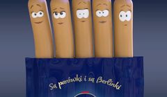Tańczące parówki reklamują Berlinki (wideo)